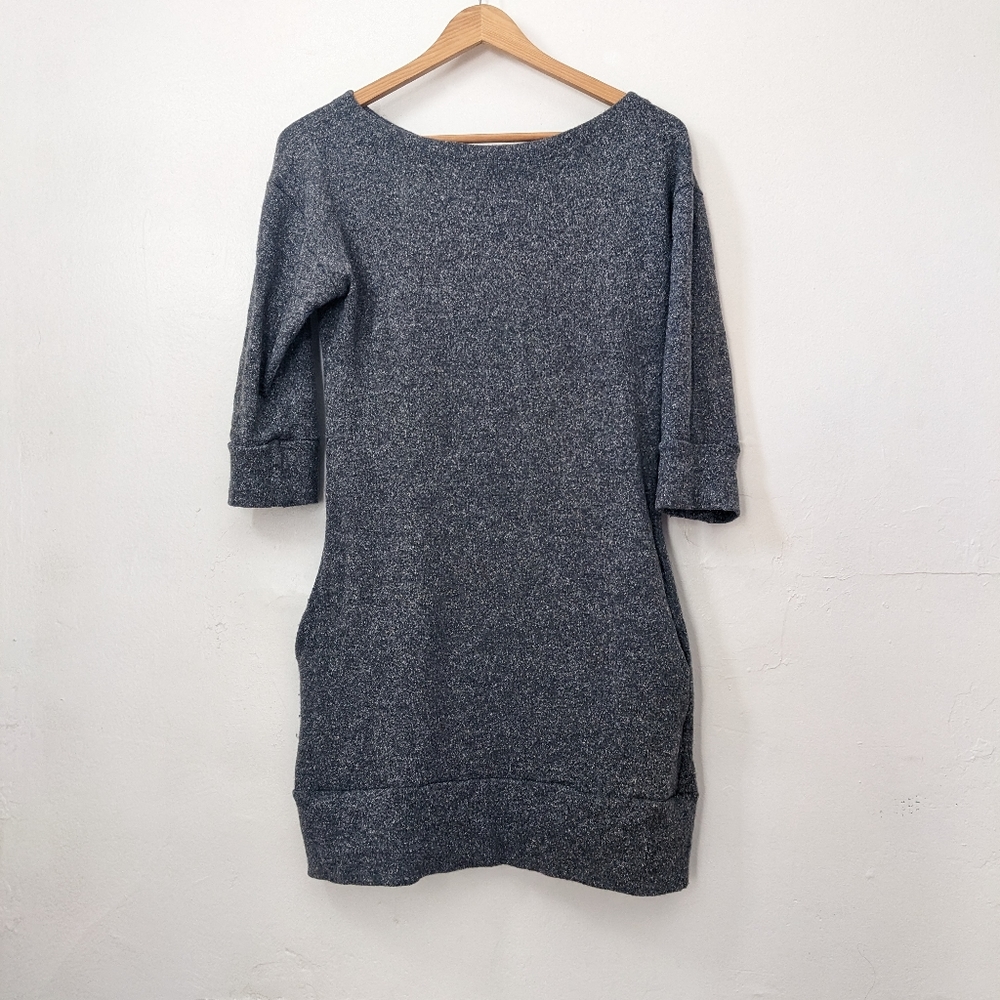 Anthropologie Soft knit dress boat neck | Gray | Small